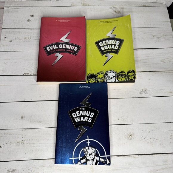 Catherine Jinks Evil Genius Genius Squad Genius Wars Books Lot 3 Kids YA Fiction - Picture 1 of 16